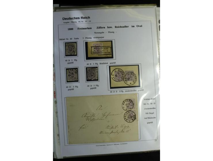1875/1899, interessante, meist gestempelte Spezialsammlung mit vielen Farben, Zähnungs-Besonderheiten, Paare und Einheiten, i