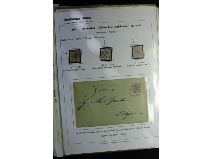 1875/1899, interessante, meist gestempelte Spezialsammlung mit vielen Farben, Zähnungs-Besonderheiten, Paare und Einheiten, i