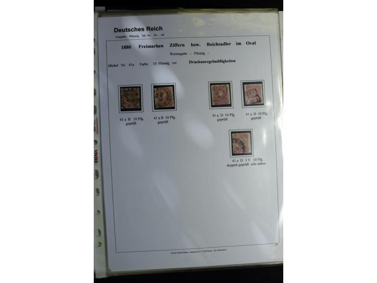 1875/1899, interessante, meist gestempelte Spezialsammlung mit vielen Farben, Zähnungs-Besonderheiten, Paare und Einheiten, i