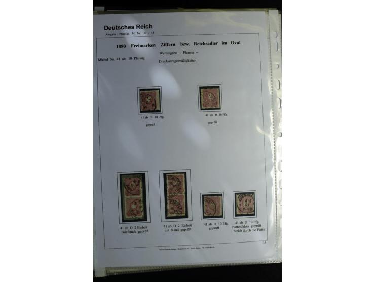 1875/1899, interessante, meist gestempelte Spezialsammlung mit vielen Farben, Zähnungs-Besonderheiten, Paare und Einheiten, i