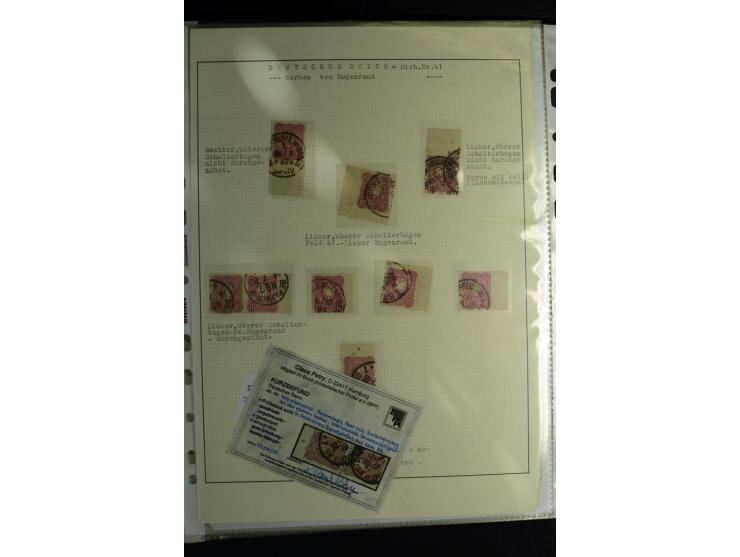 1875/1899, interessante, meist gestempelte Spezialsammlung mit vielen Farben, Zähnungs-Besonderheiten, Paare und Einheiten, i
