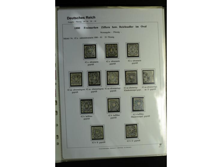 1875/1899, interessante, meist gestempelte Spezialsammlung mit vielen Farben, Zähnungs-Besonderheiten, Paare und Einheiten, i