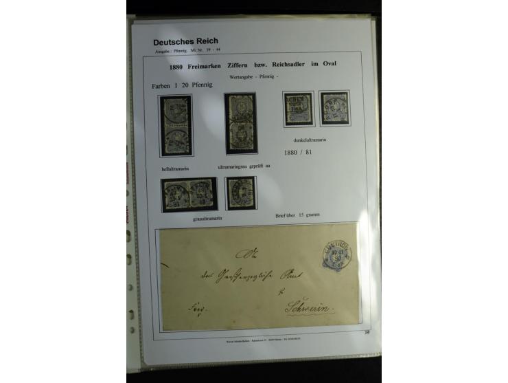 1875/1899, interessante, meist gestempelte Spezialsammlung mit vielen Farben, Zähnungs-Besonderheiten, Paare und Einheiten, i
