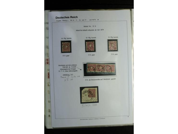 1875/1899, interessante, meist gestempelte Spezialsammlung mit vielen Farben, Zähnungs-Besonderheiten, Paare und Einheiten, i