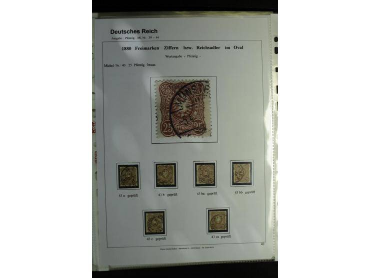 1875/1899, interessante, meist gestempelte Spezialsammlung mit vielen Farben, Zähnungs-Besonderheiten, Paare und Einheiten, i