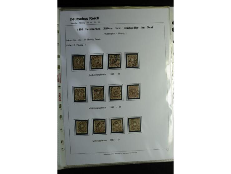 1875/1899, interessante, meist gestempelte Spezialsammlung mit vielen Farben, Zähnungs-Besonderheiten, Paare und Einheiten, i