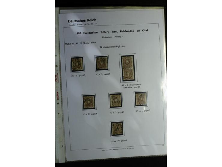 1875/1899, interessante, meist gestempelte Spezialsammlung mit vielen Farben, Zähnungs-Besonderheiten, Paare und Einheiten, i