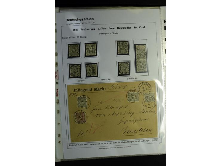 1875/1899, interessante, meist gestempelte Spezialsammlung mit vielen Farben, Zähnungs-Besonderheiten, Paare und Einheiten, i