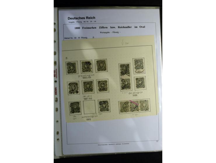 1875/1899, interessante, meist gestempelte Spezialsammlung mit vielen Farben, Zähnungs-Besonderheiten, Paare und Einheiten, i