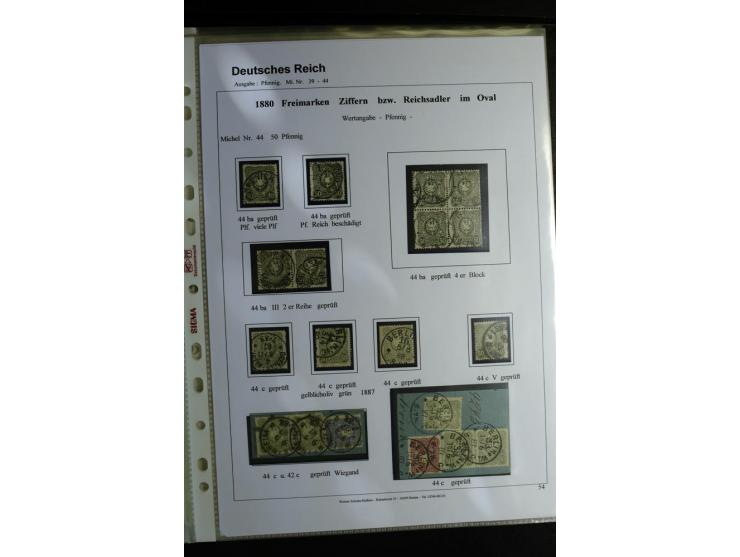 1875/1899, interessante, meist gestempelte Spezialsammlung mit vielen Farben, Zähnungs-Besonderheiten, Paare und Einheiten, i