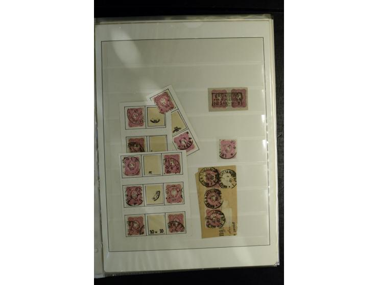 1875/1899, interessante, meist gestempelte Spezialsammlung mit vielen Farben, Zähnungs-Besonderheiten, Paare und Einheiten, i