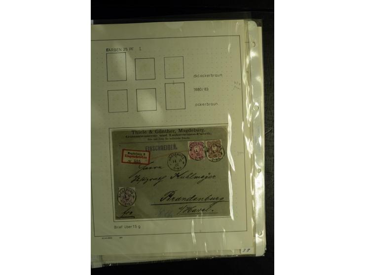 1875/1899, interessante, meist gestempelte Spezialsammlung mit vielen Farben, Zähnungs-Besonderheiten, Paare und Einheiten, i