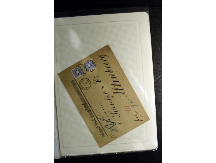 1875/1899, interessante, meist gestempelte Spezialsammlung mit vielen Farben, Zähnungs-Besonderheiten, Paare und Einheiten, i
