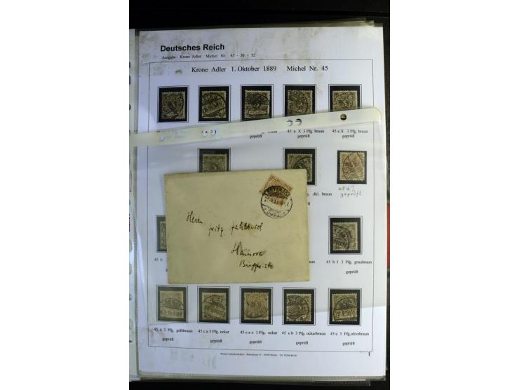 1875/1899, interessante, meist gestempelte Spezialsammlung mit vielen Farben, Zähnungs-Besonderheiten, Paare und Einheiten, i