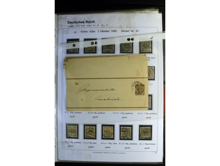 1875/1899, interessante, meist gestempelte Spezialsammlung mit vielen Farben, Zähnungs-Besonderheiten, Paare und Einheiten, i