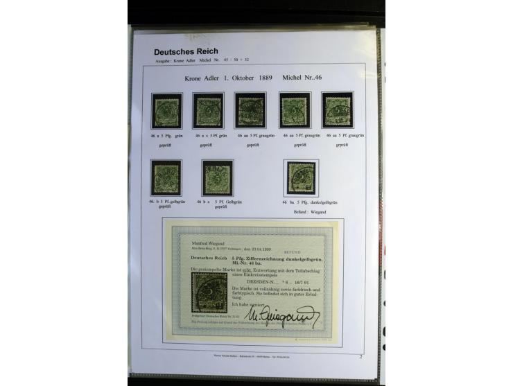1875/1899, interessante, meist gestempelte Spezialsammlung mit vielen Farben, Zähnungs-Besonderheiten, Paare und Einheiten, i