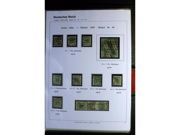 1875/1899, interessante, meist gestempelte Spezialsammlung mit vielen Farben, Zähnungs-Besonderheiten, Paare und Einheiten, i