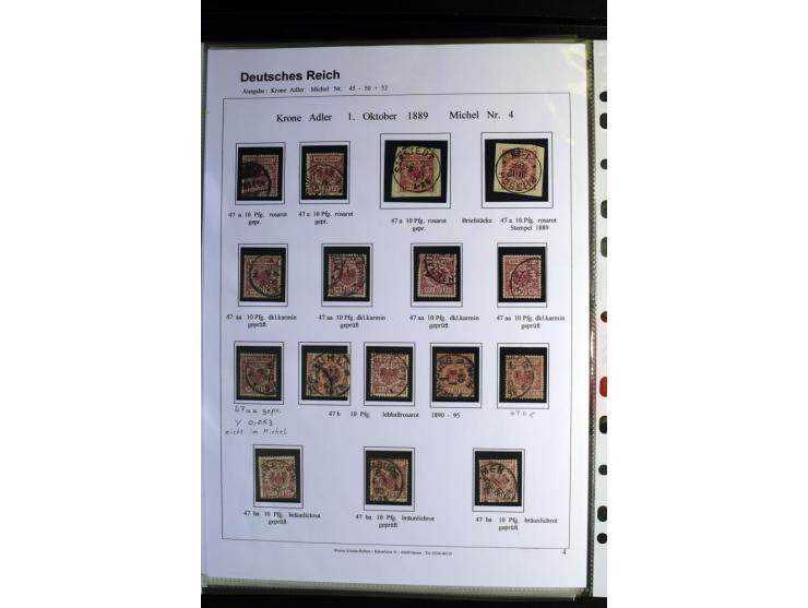1875/1899, interessante, meist gestempelte Spezialsammlung mit vielen Farben, Zähnungs-Besonderheiten, Paare und Einheiten, i