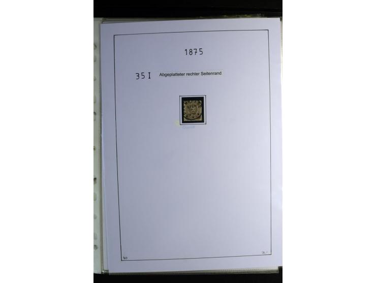 1875/1900, Pfennige bis Krone/Adler, gestempelte Sammlung mit u.a. Mi.-Nr. 33aa, 35c, 36b, 37 in verschiedenen Varianten, 38b