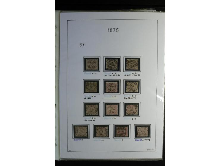 1875/1900, Pfennige bis Krone/Adler, gestempelte Sammlung mit u.a. Mi.-Nr. 33aa, 35c, 36b, 37 in verschiedenen Varianten, 38b