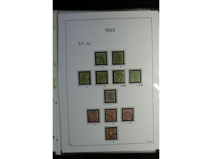 1875/1900, Pfennige bis Krone/Adler, gestempelte Sammlung mit u.a. Mi.-Nr. 33aa, 35c, 36b, 37 in verschiedenen Varianten, 38b