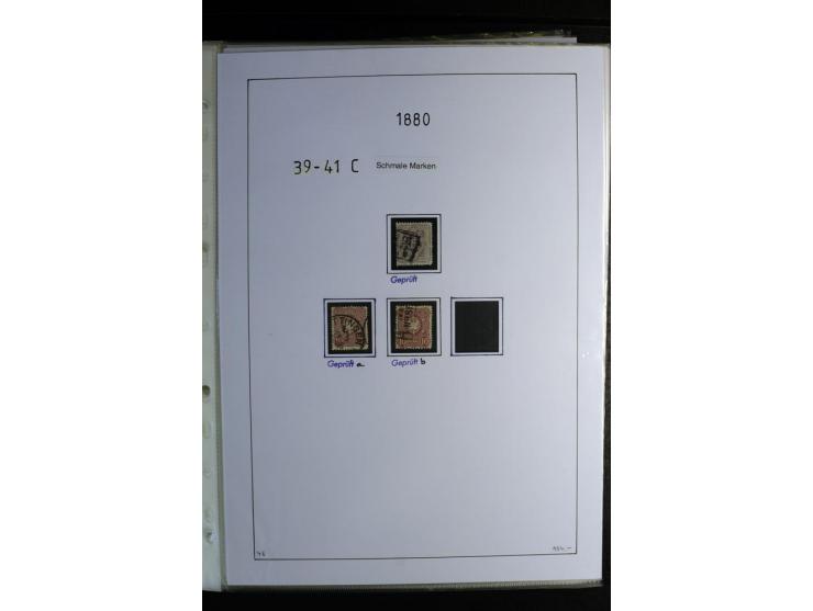 1875/1900, Pfennige bis Krone/Adler, gestempelte Sammlung mit u.a. Mi.-Nr. 33aa, 35c, 36b, 37 in verschiedenen Varianten, 38b
