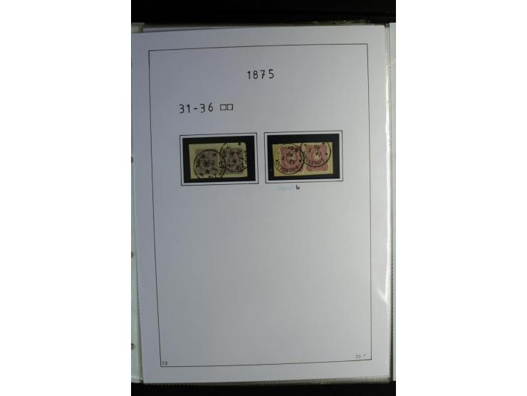 1875/1900, Pfennige bis Krone/Adler, gestempelte Sammlung mit u.a. Mi.-Nr. 33aa, 35c, 36b, 37 in verschiedenen Varianten, 38b