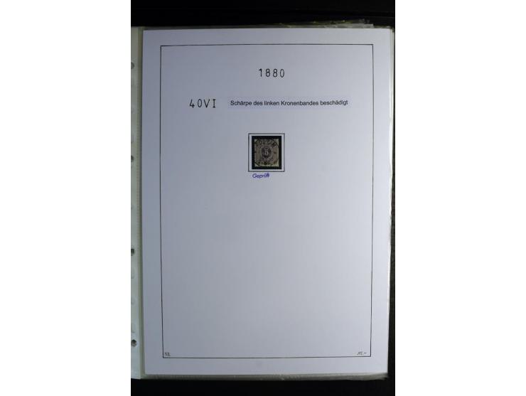 1875/1900, Pfennige bis Krone/Adler, gestempelte Sammlung mit u.a. Mi.-Nr. 33aa, 35c, 36b, 37 in verschiedenen Varianten, 38b