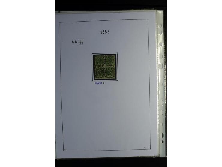 1875/1900, Pfennige bis Krone/Adler, gestempelte Sammlung mit u.a. Mi.-Nr. 33aa, 35c, 36b, 37 in verschiedenen Varianten, 38b