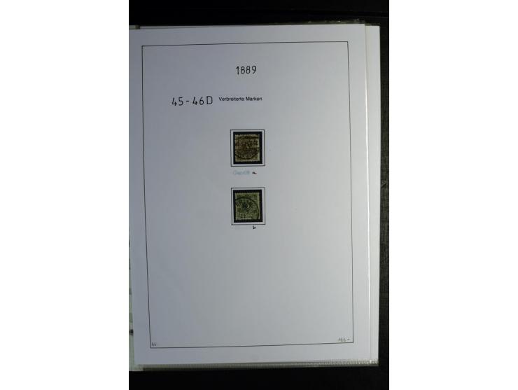 1875/1900, Pfennige bis Krone/Adler, gestempelte Sammlung mit u.a. Mi.-Nr. 33aa, 35c, 36b, 37 in verschiedenen Varianten, 38b