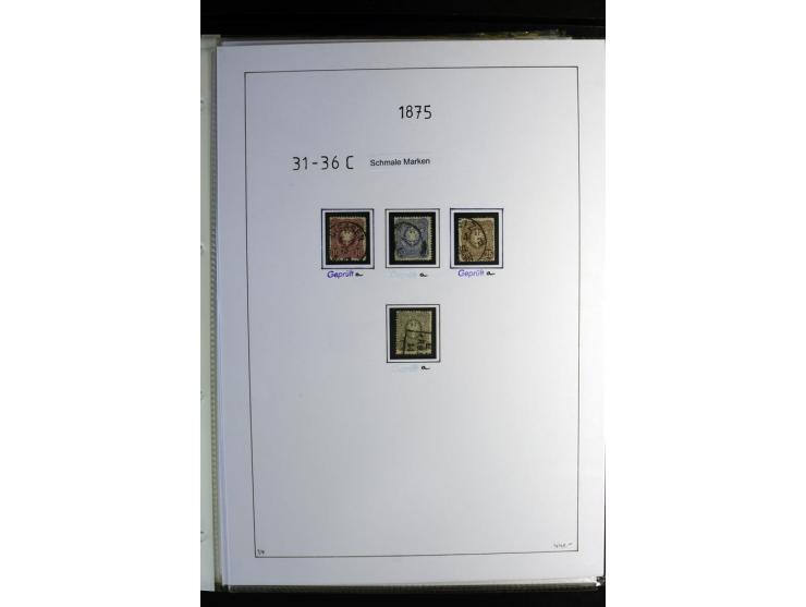 1875/1900, Pfennige bis Krone/Adler, gestempelte Sammlung mit u.a. Mi.-Nr. 33aa, 35c, 36b, 37 in verschiedenen Varianten, 38b