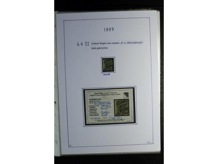 1875/1900, Pfennige bis Krone/Adler, gestempelte Sammlung mit u.a. Mi.-Nr. 33aa, 35c, 36b, 37 in verschiedenen Varianten, 38b