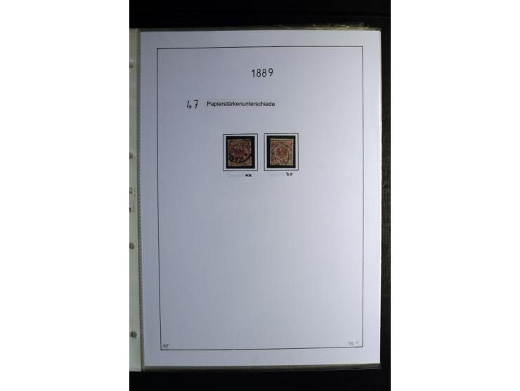 1875/1900, Pfennige bis Krone/Adler, gestempelte Sammlung mit u.a. Mi.-Nr. 33aa, 35c, 36b, 37 in verschiedenen Varianten, 38b