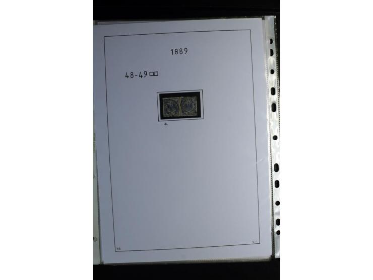 1875/1900, Pfennige bis Krone/Adler, gestempelte Sammlung mit u.a. Mi.-Nr. 33aa, 35c, 36b, 37 in verschiedenen Varianten, 38b