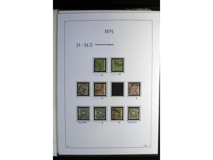 1875/1900, Pfennige bis Krone/Adler, gestempelte Sammlung mit u.a. Mi.-Nr. 33aa, 35c, 36b, 37 in verschiedenen Varianten, 38b