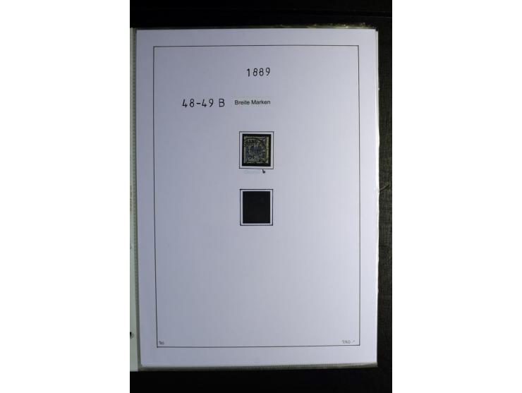 1875/1900, Pfennige bis Krone/Adler, gestempelte Sammlung mit u.a. Mi.-Nr. 33aa, 35c, 36b, 37 in verschiedenen Varianten, 38b