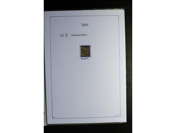 1875/1900, Pfennige bis Krone/Adler, gestempelte Sammlung mit u.a. Mi.-Nr. 33aa, 35c, 36b, 37 in verschiedenen Varianten, 38b