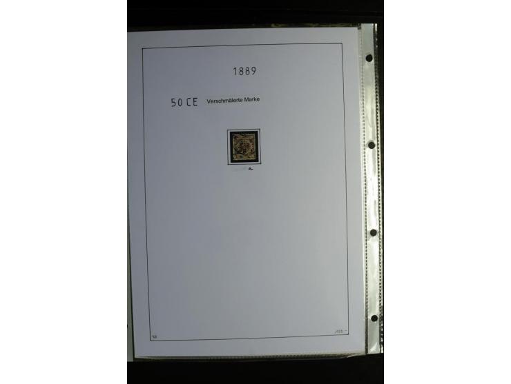 1875/1900, Pfennige bis Krone/Adler, gestempelte Sammlung mit u.a. Mi.-Nr. 33aa, 35c, 36b, 37 in verschiedenen Varianten, 38b