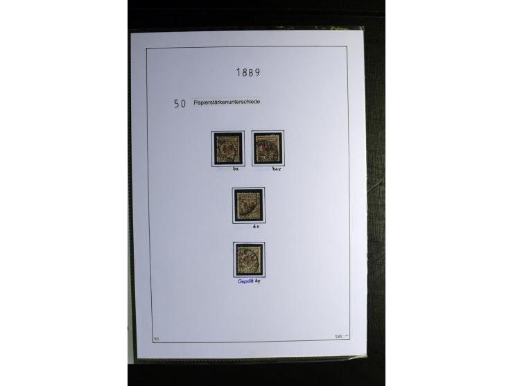 1875/1900, Pfennige bis Krone/Adler, gestempelte Sammlung mit u.a. Mi.-Nr. 33aa, 35c, 36b, 37 in verschiedenen Varianten, 38b