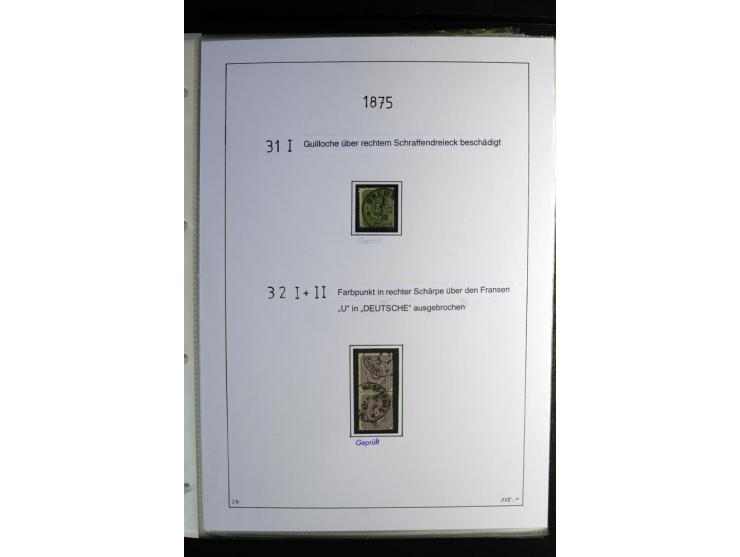 1875/1900, Pfennige bis Krone/Adler, gestempelte Sammlung mit u.a. Mi.-Nr. 33aa, 35c, 36b, 37 in verschiedenen Varianten, 38b