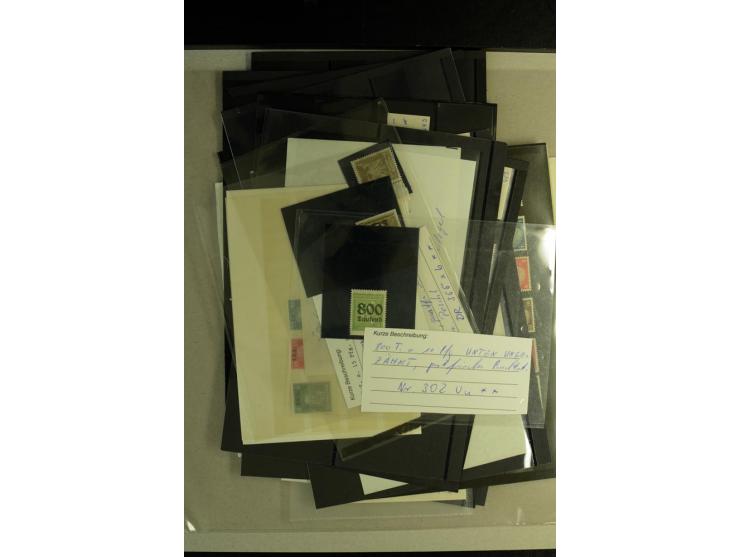 1880/1945, postfrische, ungebrauchte und etwas gestempelte Partie mit guten postfrischen Werten und Sätzen, Bl.2 (Mängel im R