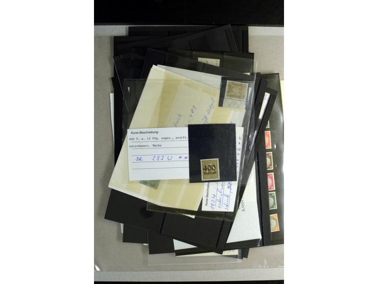 1880/1945, postfrische, ungebrauchte und etwas gestempelte Partie mit guten postfrischen Werten und Sätzen, Bl.2 (Mängel im R