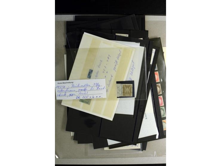1880/1945, postfrische, ungebrauchte und etwas gestempelte Partie mit guten postfrischen Werten und Sätzen, Bl.2 (Mängel im R