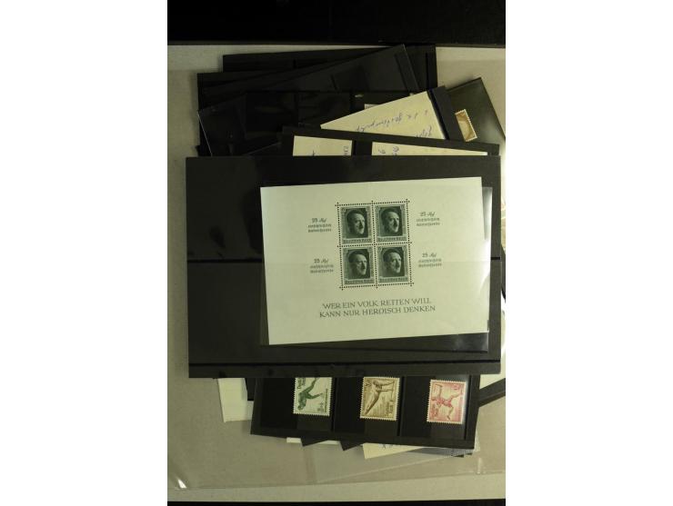 1880/1945, postfrische, ungebrauchte und etwas gestempelte Partie mit guten postfrischen Werten und Sätzen, Bl.2 (Mängel im R