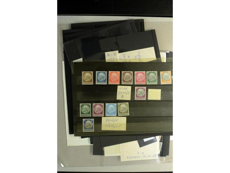 1880/1945, postfrische, ungebrauchte und etwas gestempelte Partie mit guten postfrischen Werten und Sätzen, Bl.2 (Mängel im R