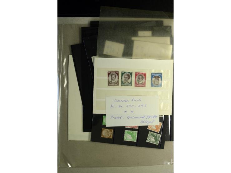 1880/1945, postfrische, ungebrauchte und etwas gestempelte Partie mit guten postfrischen Werten und Sätzen, Bl.2 (Mängel im R