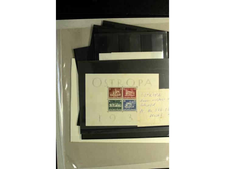 1880/1945, postfrische, ungebrauchte und etwas gestempelte Partie mit guten postfrischen Werten und Sätzen, Bl.2 (Mängel im R