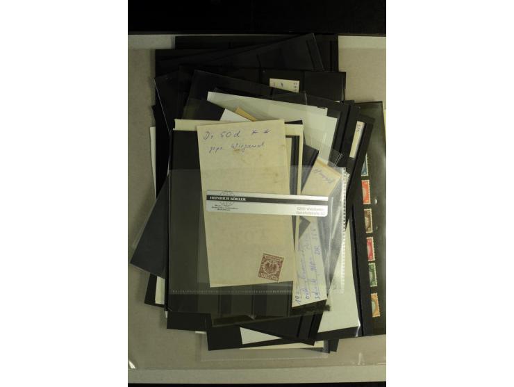1880/1945, postfrische, ungebrauchte und etwas gestempelte Partie mit guten postfrischen Werten und Sätzen, Bl.2 (Mängel im R