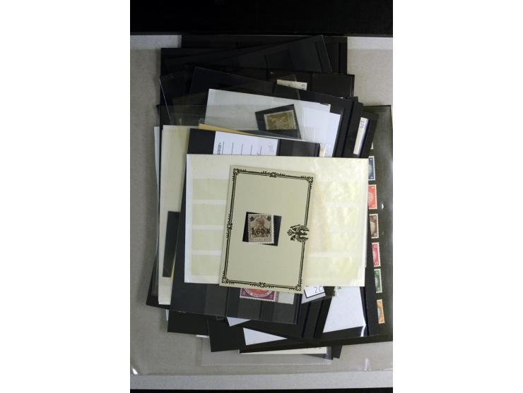 1880/1945, postfrische, ungebrauchte und etwas gestempelte Partie mit guten postfrischen Werten und Sätzen, Bl.2 (Mängel im R