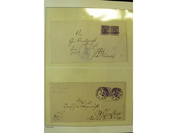 1180/89, Pfennig, gestempelte, postfrische und ungebrauchte Sammlung, teils auf Briefstücken und Briefen, dabei Mi.-Nr. 39 ha